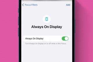 Image for Disable the Always On Display While in a Focus