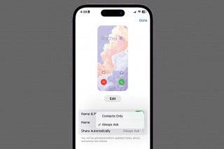 Image for Share Contact Photo on iPhone: Automatic or Contacts Only