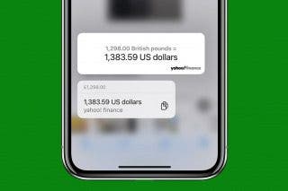 Image for How to Convert Currency with Live Text on iPhone