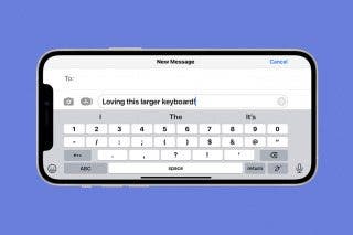 Image for How to Make the Keyboard Bigger on Your iPhone