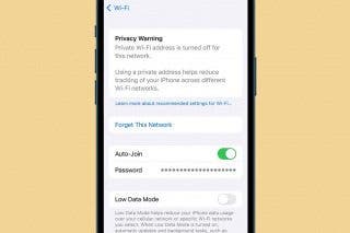 Image for Wi-Fi Privacy Warning on an iPhone: What It Means & What to Do