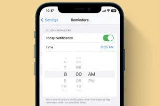 Image for Change the Start Time of All-Day Reminders on iPhone