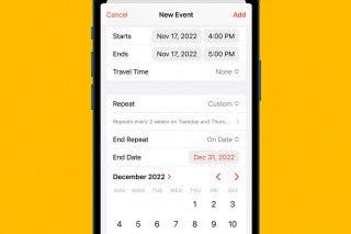 Image for How to Add Recurring Events to iPhone Calendar