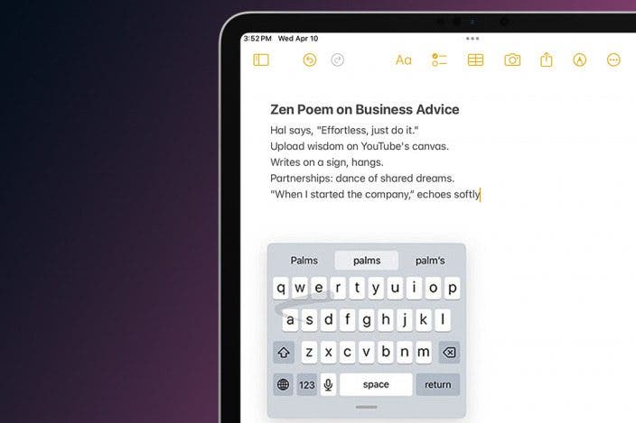 How to Slide to Type on the iPad Floating Keyboard