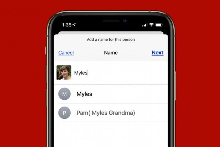 How to Add a Name to the People Album in Photos on iPhone