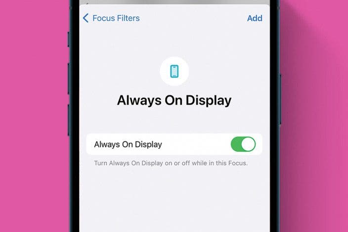 Disable the Always On Display While in a Focus