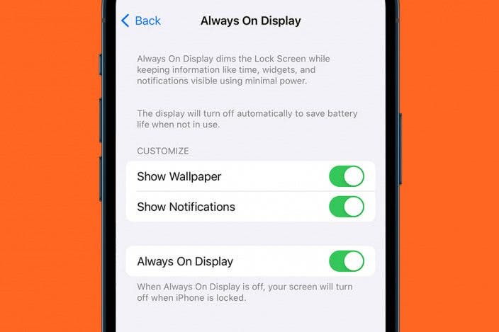 Save Battery by Disabling Your iPhone’s Always On Display