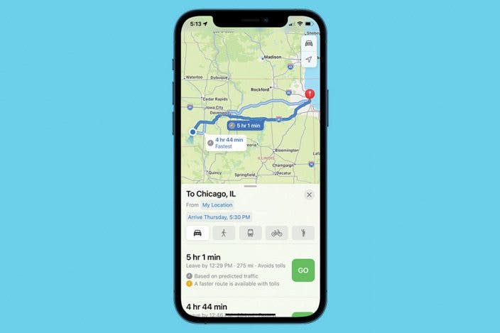 How to Change the Arrival & Departure Time in Apple Maps