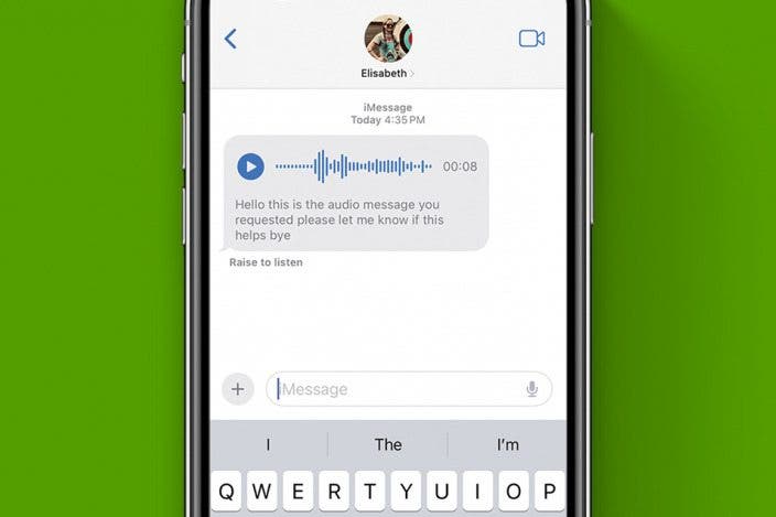 View a Transcript of Audio Messages