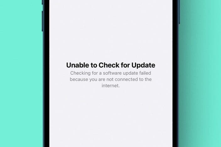 Solved: iPhone Unable to Check for Update