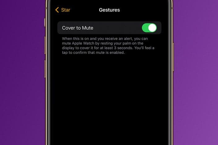 How to Enable Cover to Mute on the Apple Watch