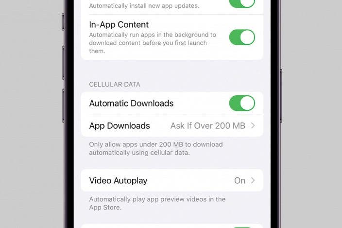 How to Use Cellular Data for Automatic App Downloads