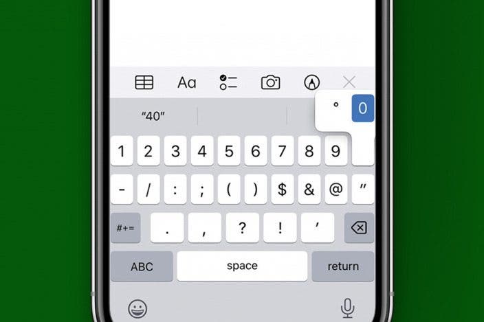 How to Type the Degree Symbol on iPhone & iPad