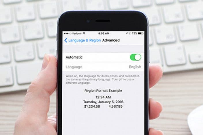 How to Make the Language for Dates, Times, and Numbers Different Than Primary Language on iPhone