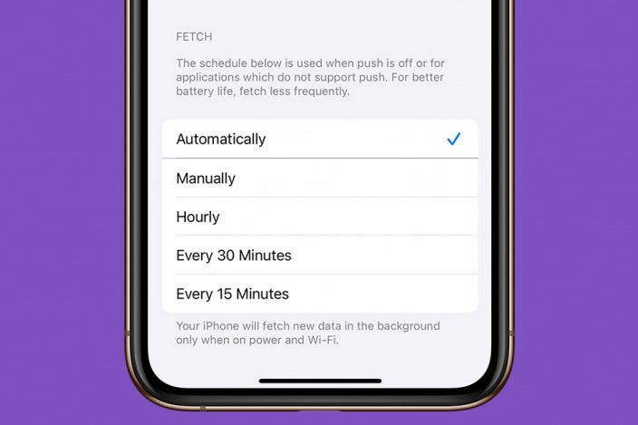 Save iPhone Battery by Changing Mail's Fetch Frequency