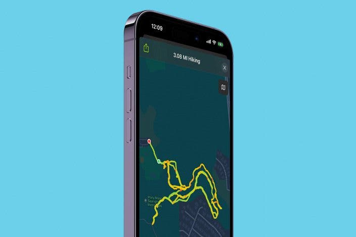 How to See Map of Your Last Hike in the Fitness App