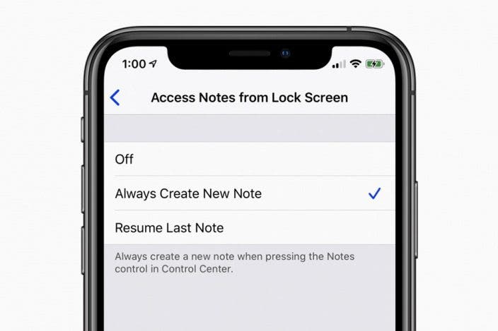 How to Resume a Note or Create a New Note from the iPhone Lock Screen