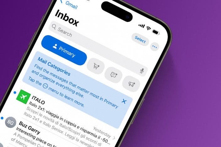 Sort Your Inbox into Categories in the Mail App