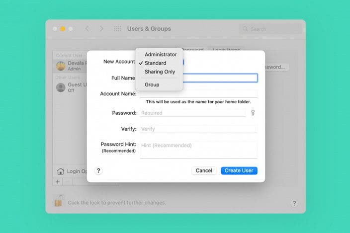 How to Set Up New Accounts for Multiple Users on Mac