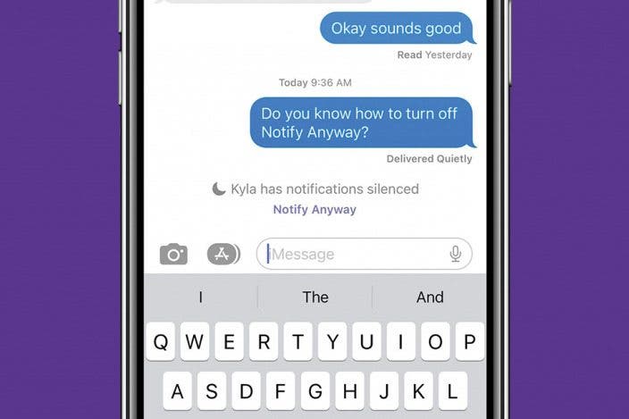 Disable Notify Anyway on iPhone & Prevent Distracting Notifications