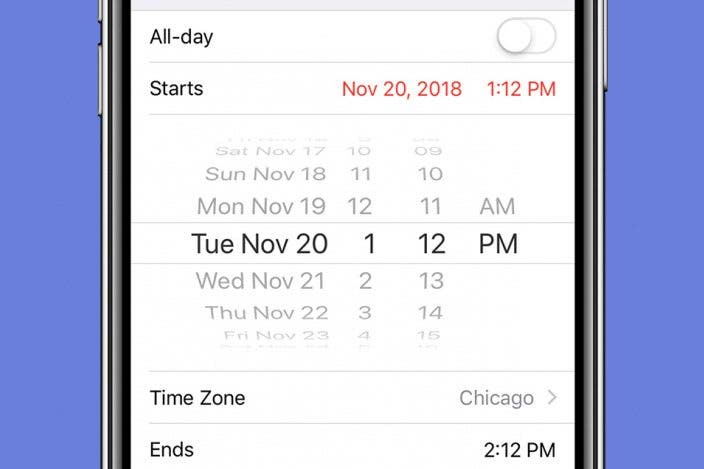 How to Set Precise Times More Quickly in the Calendar App on the iPhone & iPad