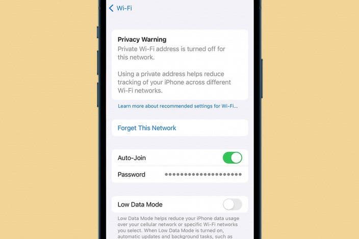 Wi-Fi Privacy Warning on an iPhone: What It Means & What to Do