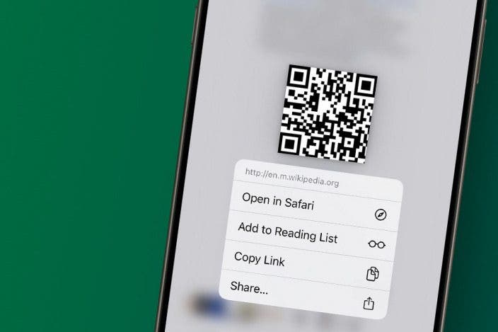 Scan a QR Code on Your iPhone in Text or Email