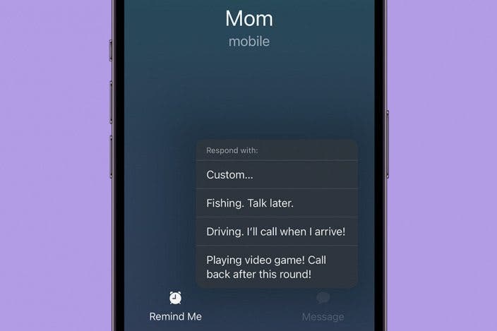 How to Create Custom Quick Responses to Respond to Phone Calls on iPhone