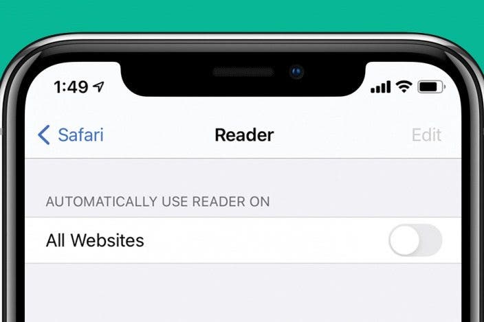 How to Disable Reader Mode in Safari for All Webpages