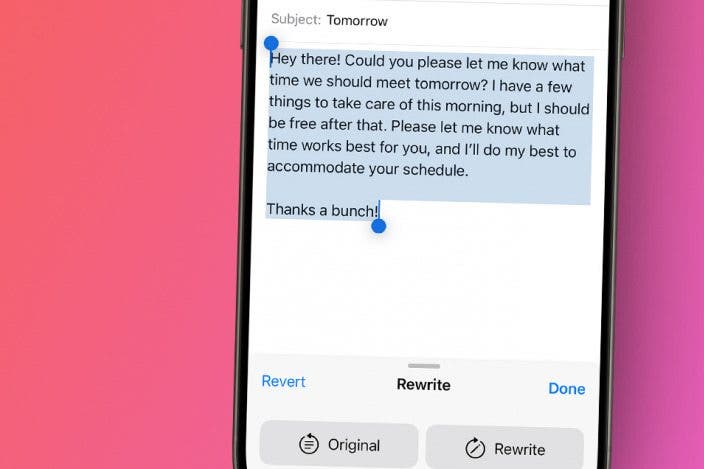 Rewrite Text in a Snap with Apple Intelligence