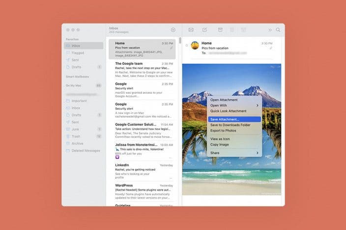 How to Save an Image on a Mac from the Mail or Messages App