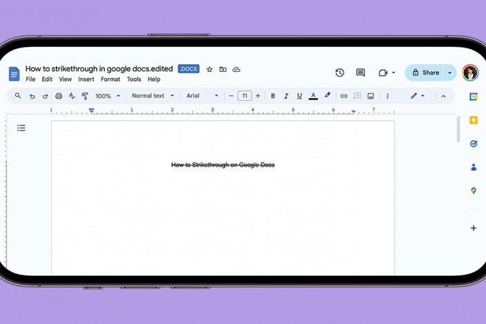 How to Add Strikethrough Text in Google Docs