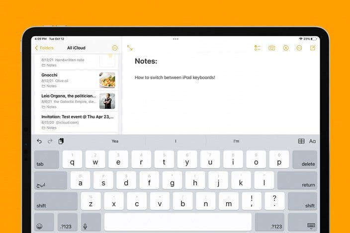 How to Switch between the Touchscreen & Hardware Keyboard on Your iPad