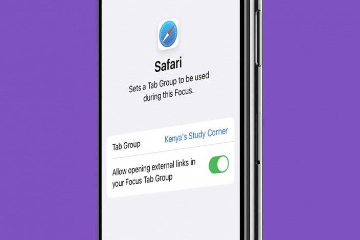 How to Choose What Safari Tab Groups You Can See in Focus Mode