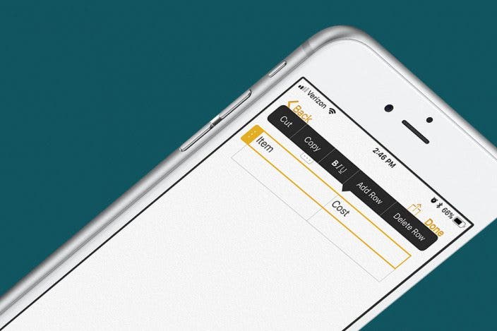 How to Add a Table to Notes with iOS 11 on iPhone