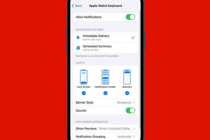 How to Turn Off Apple Watch Keyboard Notification