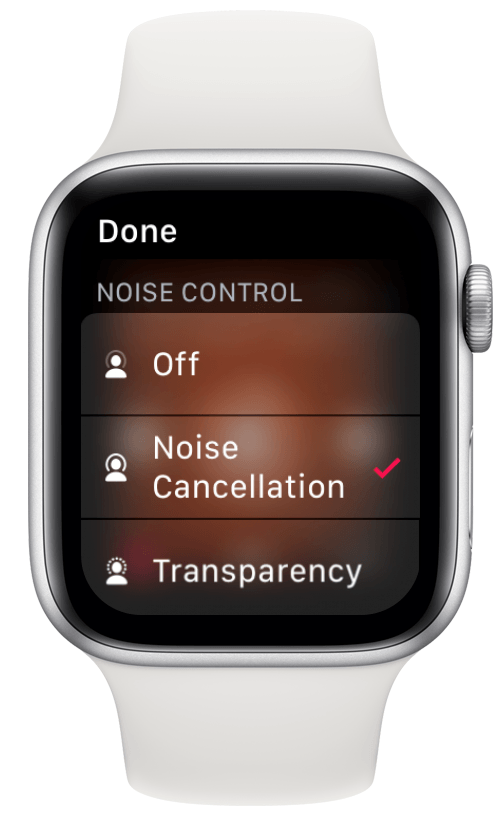 airpods settings noise control on apple watch