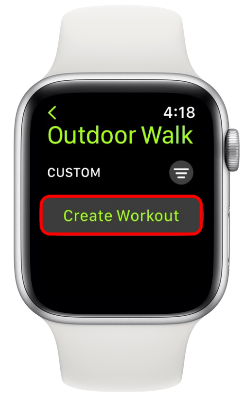 Tap Create Workout.
