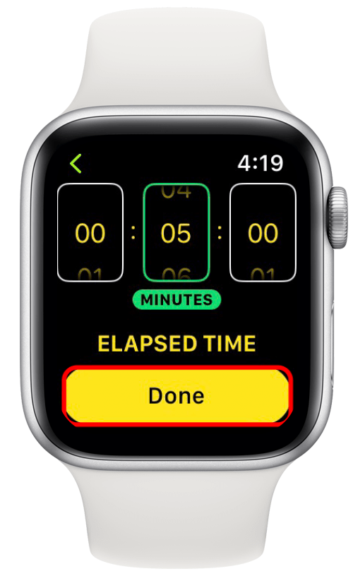 Tap Done when you’ve set your preferred time or distance.