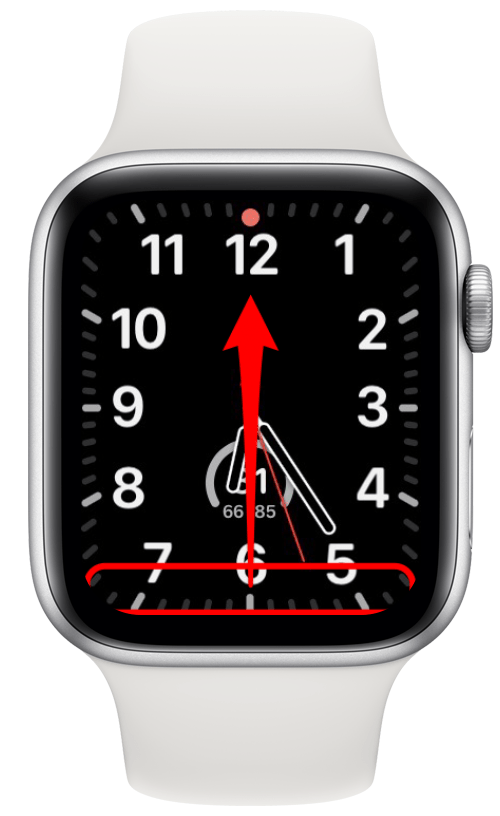 A quicker way to access the Low Power Mode toggle is to swipe up on your watch face to bring up the Control Center.