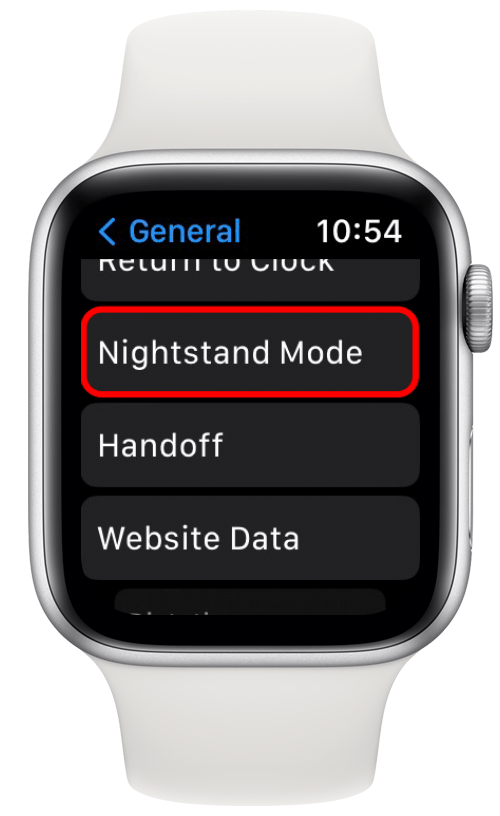 Tap Nightstand Mode.