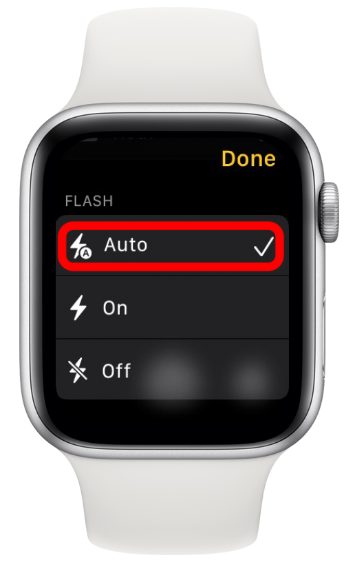 Change Flash settings from Auto to always On or always Off