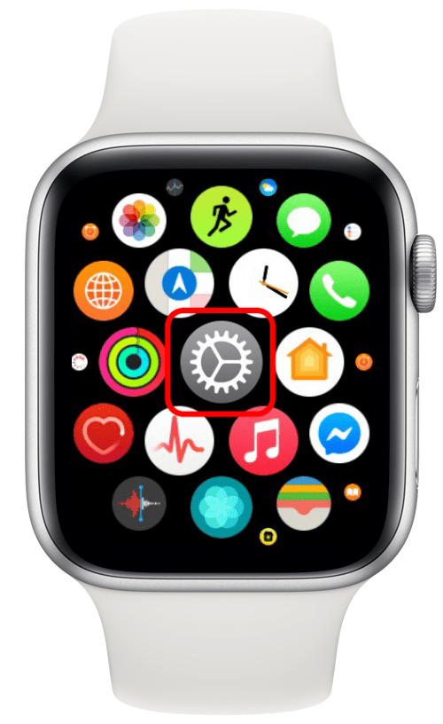 Open the Apple Watch Settings app