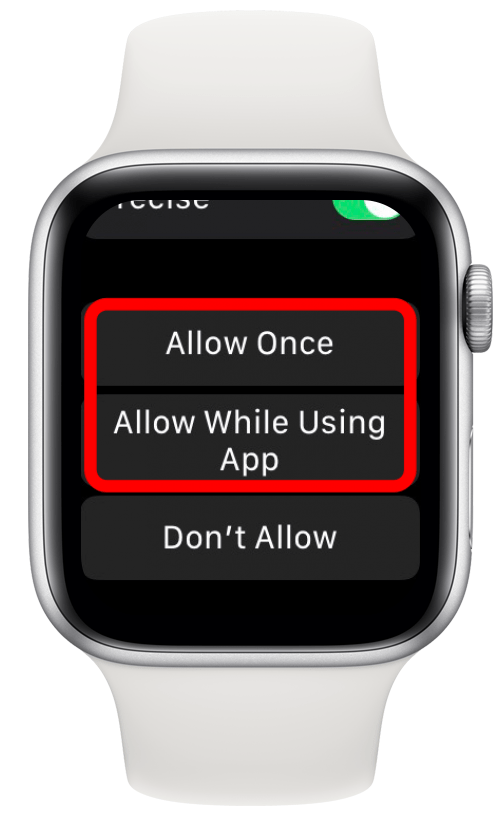 You will have to select either Allow Once or Allow While Using App.