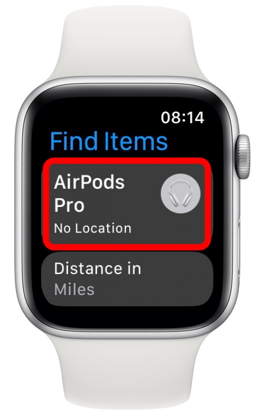 Tap the name of the AirTag you want to find.