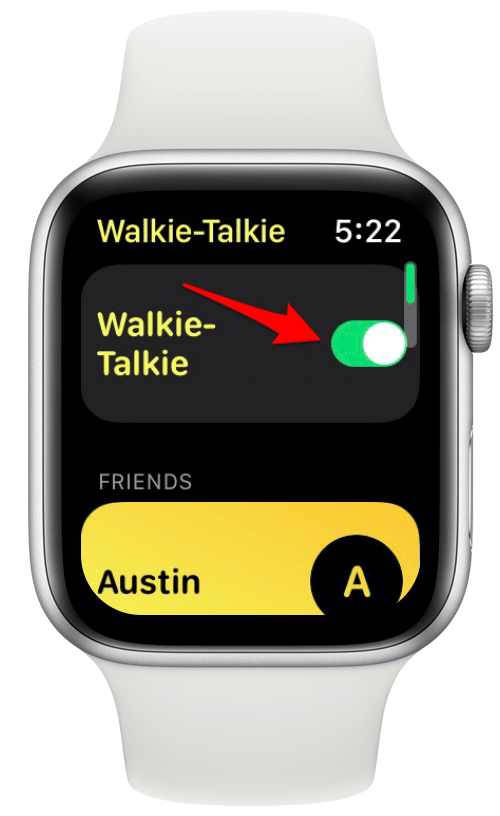 Tap the toggle next to Walkie Talkie to turn it off.