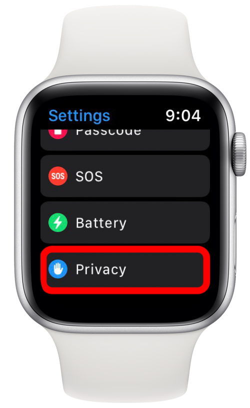 Scroll, and tap Privacy.