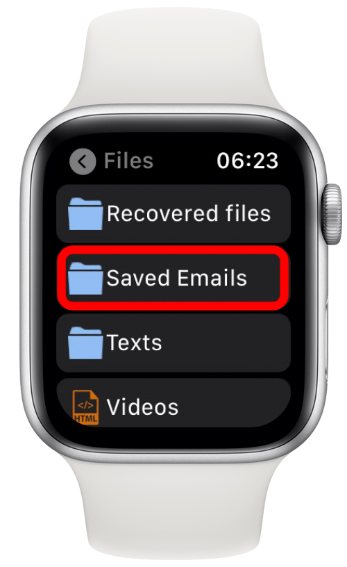 Tap Saved Emails.