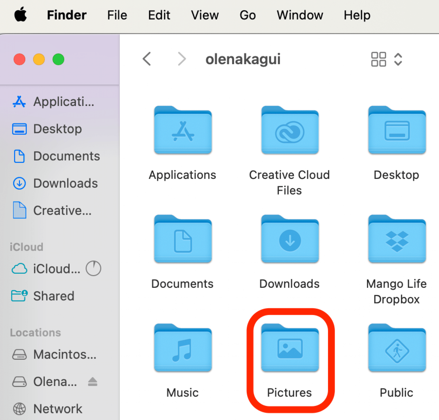 Your Photos Library should be in the Pictures folder, inside the Home folder.