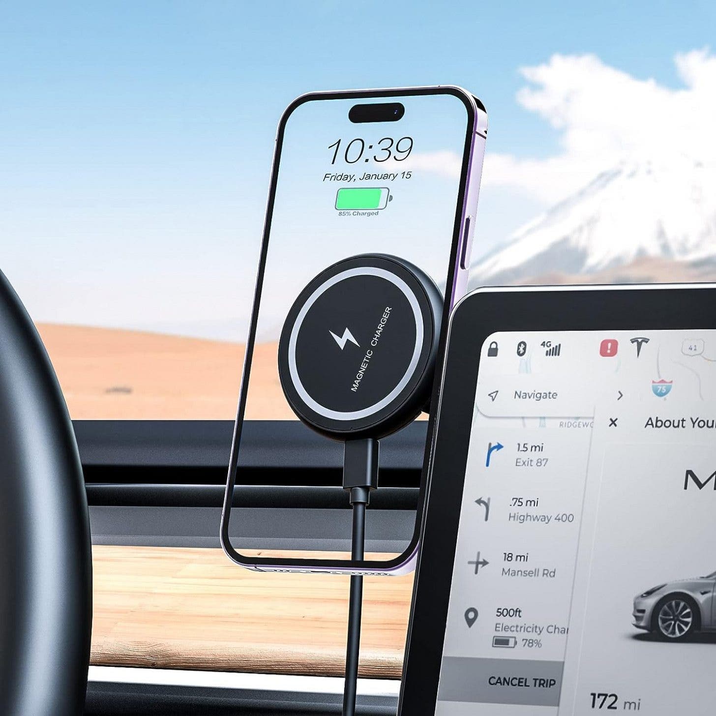 Marnana Fast Charging Wireless Car Charger Mount ($34.99)